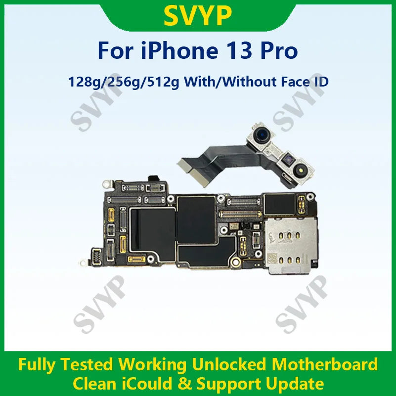 Fully Tested Authentic Motherboard For iPhone 13 Pro Max 128g/256g Unlocked Mainboard With Face ID Cleaned iCloud Fast Shipping