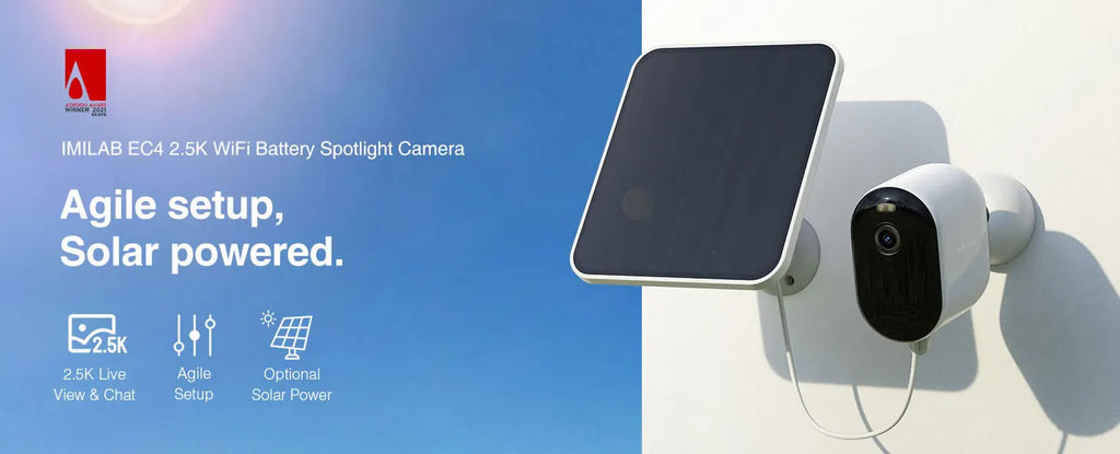IMILAB WiFi Camera Solar Outdoor Surveillance 2.5K 5200mAh Batteryt Camera Wireless Smart Home Security Protection CCTV Monittor