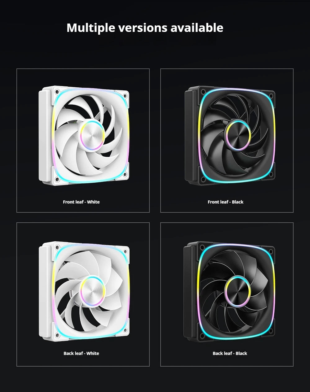 G-PARTNERS Interstellar P2 Building Block Fan Triple ARGB PWM PC fan 12cm Desktop Computer metal contacts Wireless splicing fan