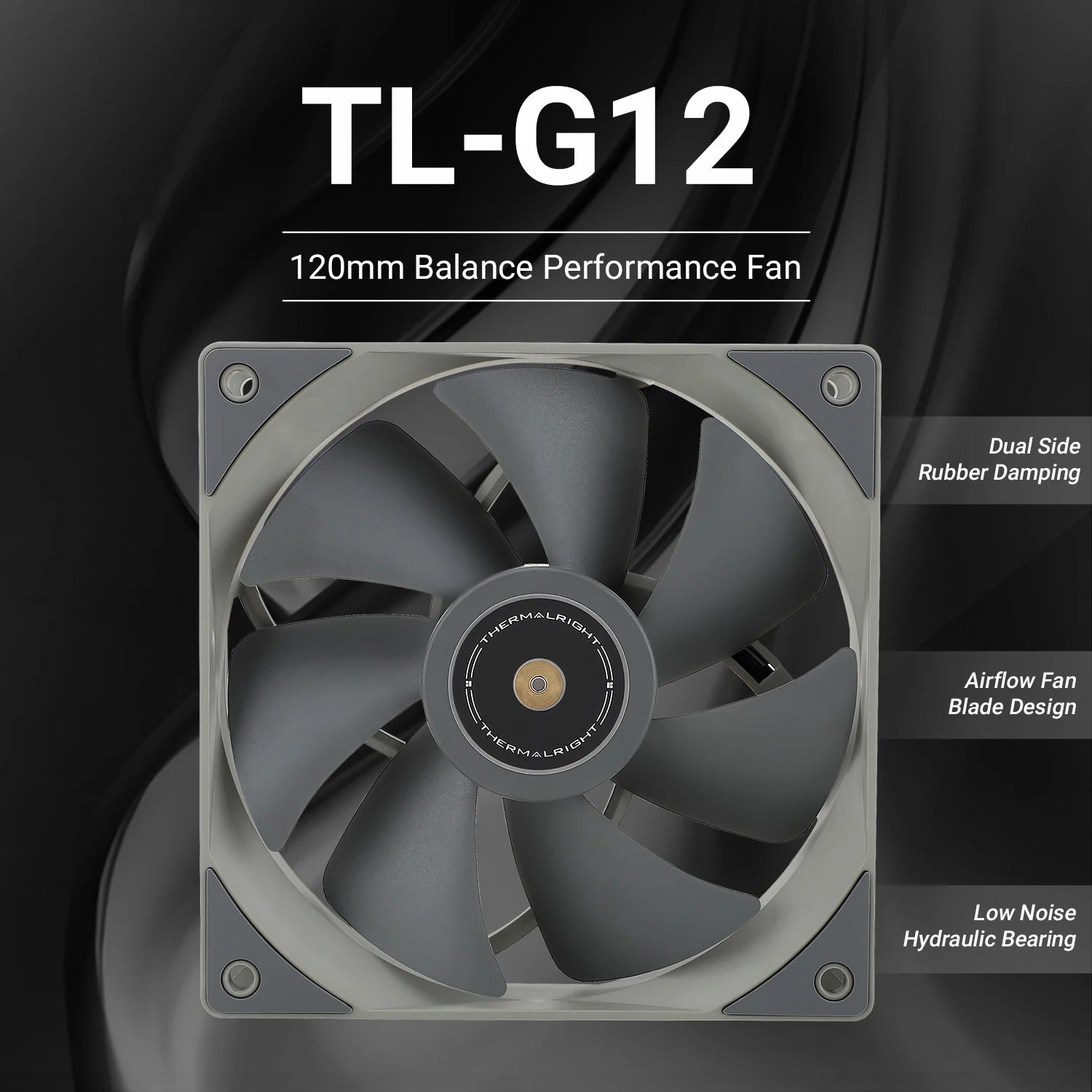 Thermalright 120mm Case Fan TL-G12/G12B/G12RB CPU Cooling Fan 120mm Silent-Balance Fan Reverse Airflow Design Fan