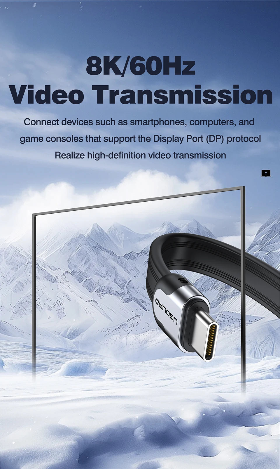 40Gbps Thunderbolt 4 USB C Full Function Cable Flat USB 4 Date Cable 0.15m 1m 8K PD 240W Cord for Thunderbolt3 iPhone 15/16 SSD