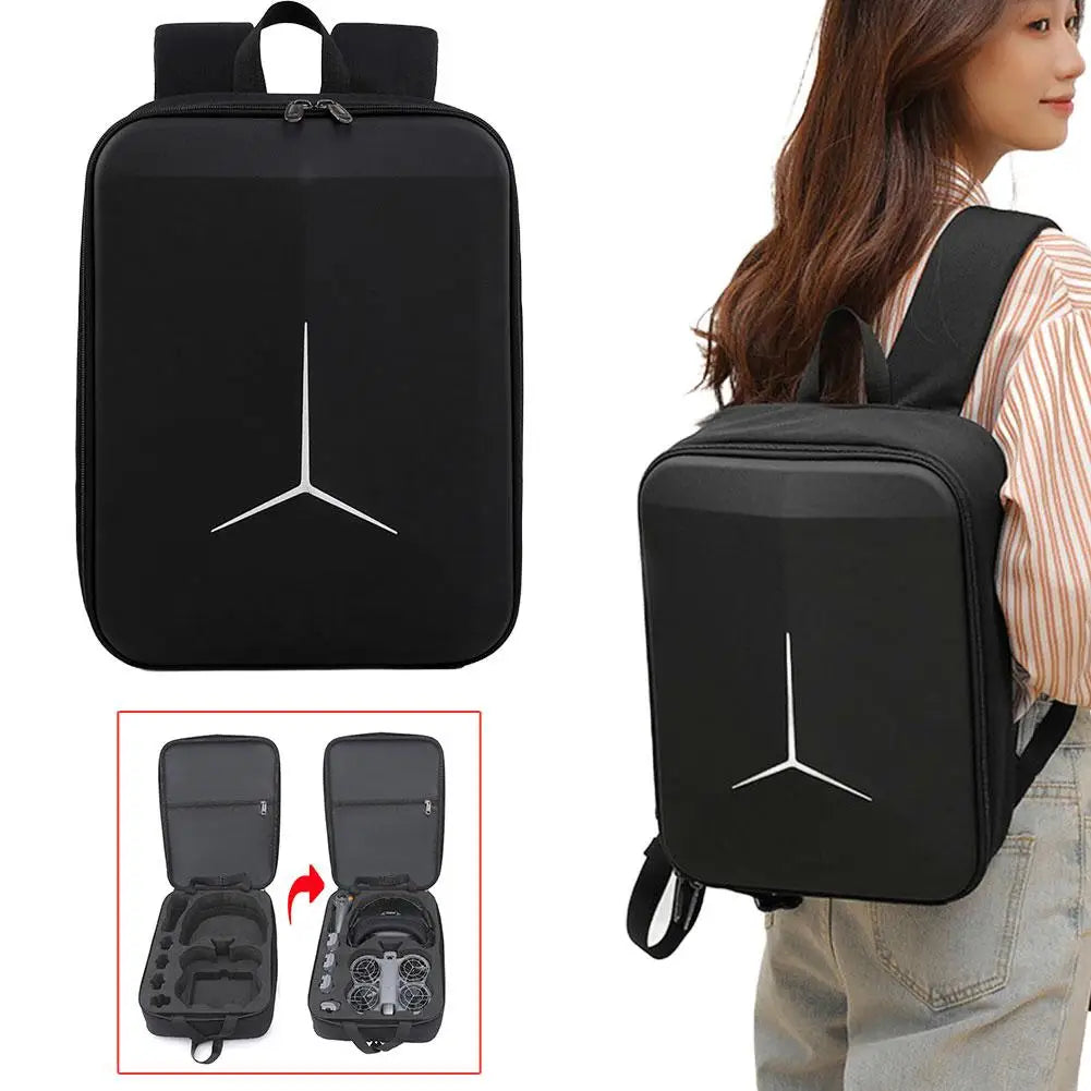 Hard-Shell Backpack for Dji Neo 2 Motion Fly More Combo Drone Shockproof Protective Case Portable Storage Bag for Dji Neo 2