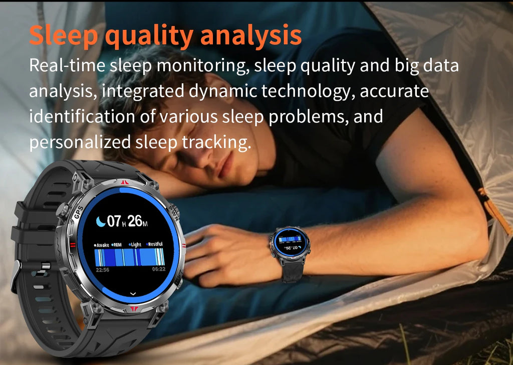 2026 New Outdoor GPS Sports Smartwatches Men Compass 10ATM Waterproof 24/7 Health Monitoring Chat GPT Bluetooth Call Smart Watch