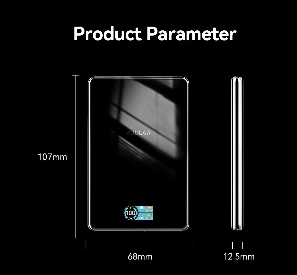 KUULAA Qi2 Magnetic Power Bank 10000mAh PD20W Portable Charger Wireless External Battery for iPhone17 16 15 14 Pro Max Powerbank