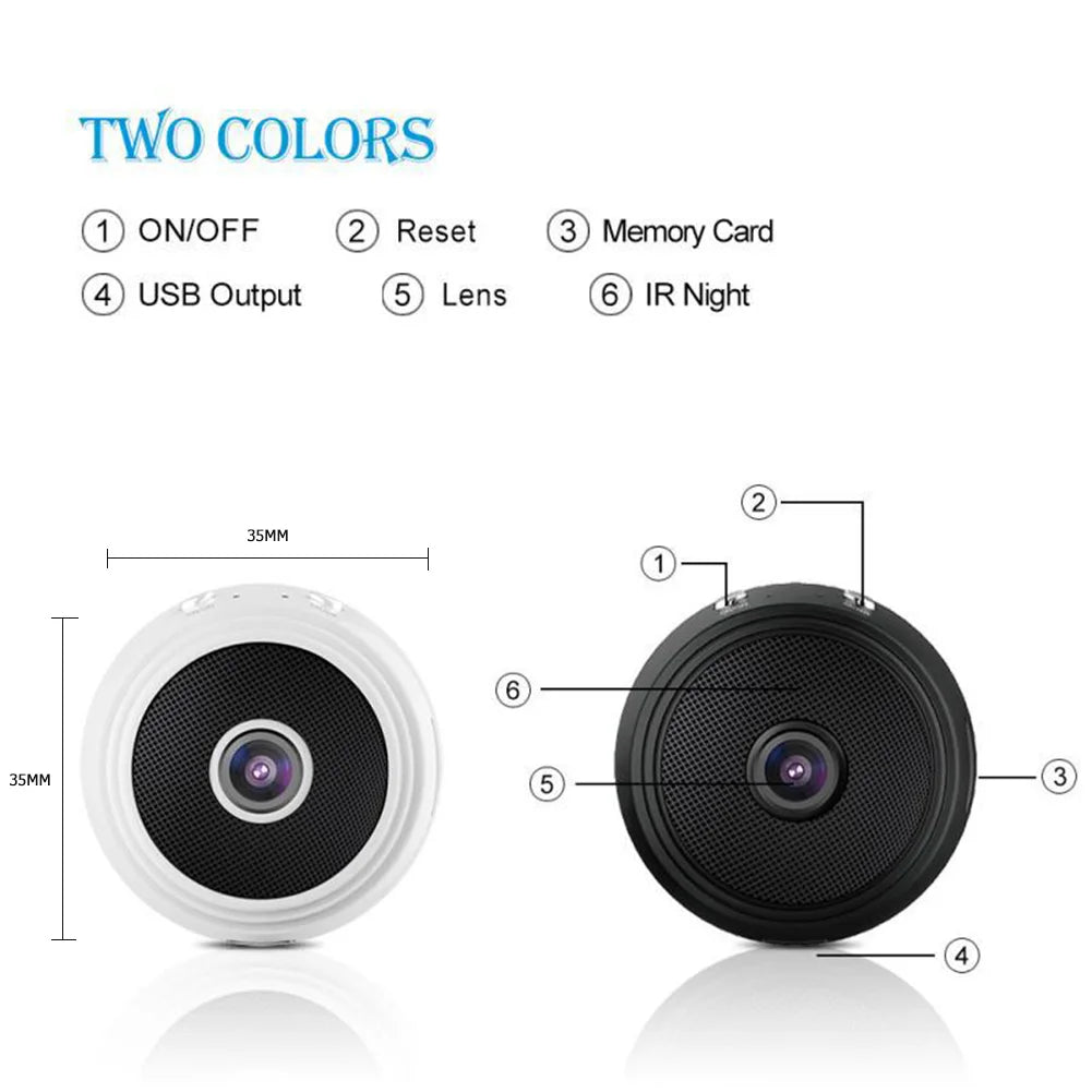 WiFi Mini Camcorders Night Vision 1080P HD Wireless IP Camera Motion Detection Wireless Security Camera Rechargeable for Indoor