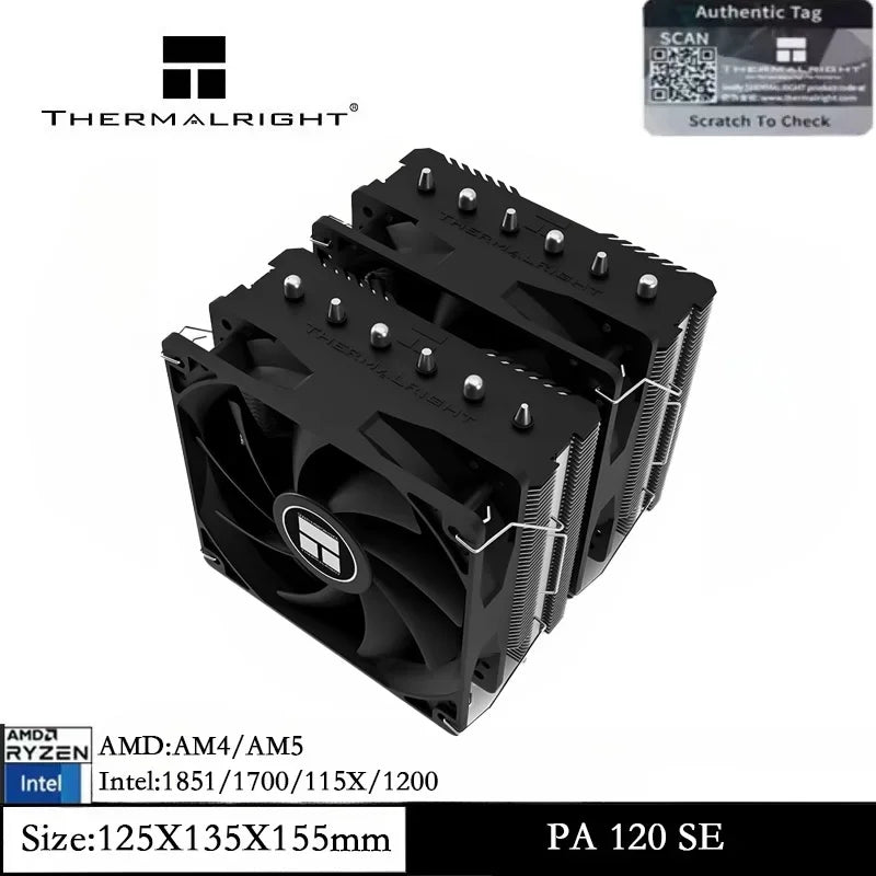 Thermalright Peerless Assassin 120 SE 6 Heat Pipes AGHP 120mm CPU Cooler Twin Towers Fan pa120se for AM4 AM5 Intel1700/115X/1851