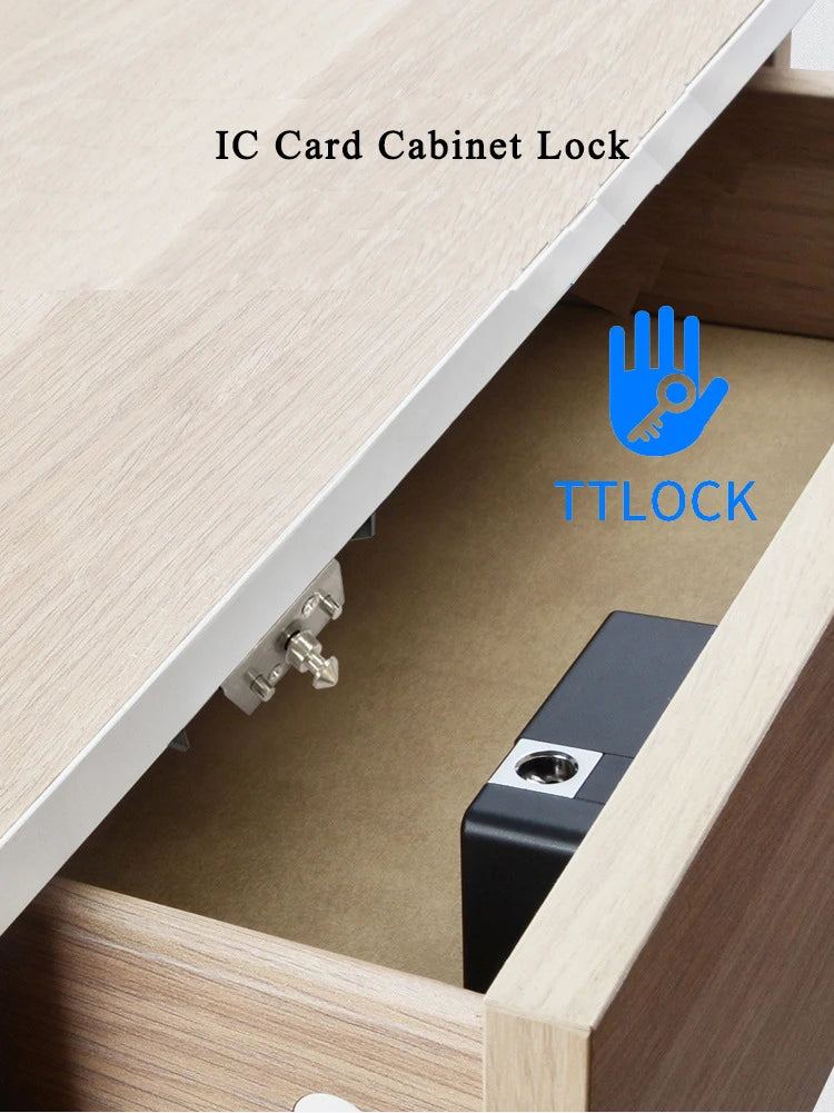 TTLock TTHotel APP Smart Cabinet Drawer Card Sensing Lock Invisible Hidden Installation