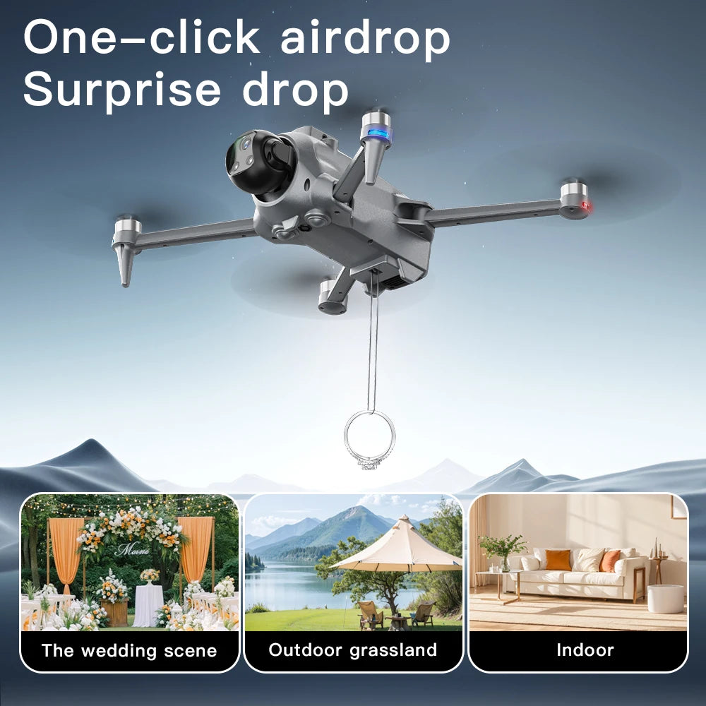 2025 NEW FPV GPS positioning brushless motor optical flow positioning 180° adjustable lifting obstacle avoidance belt airdrop
