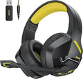 BINNUNE 2.4GHz Wireless Gaming Headset Bluetooth 5.3 Gaming Headphone with Noise Canceling Mic Multi-Platform for PS5/PS4/Switch