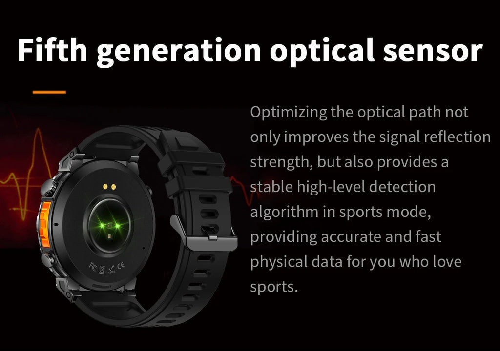 2026 New Outdoor GPS Sports Smartwatches Men Compass 10ATM Waterproof 24/7 Health Monitoring Chat GPT Bluetooth Call Smart Watch