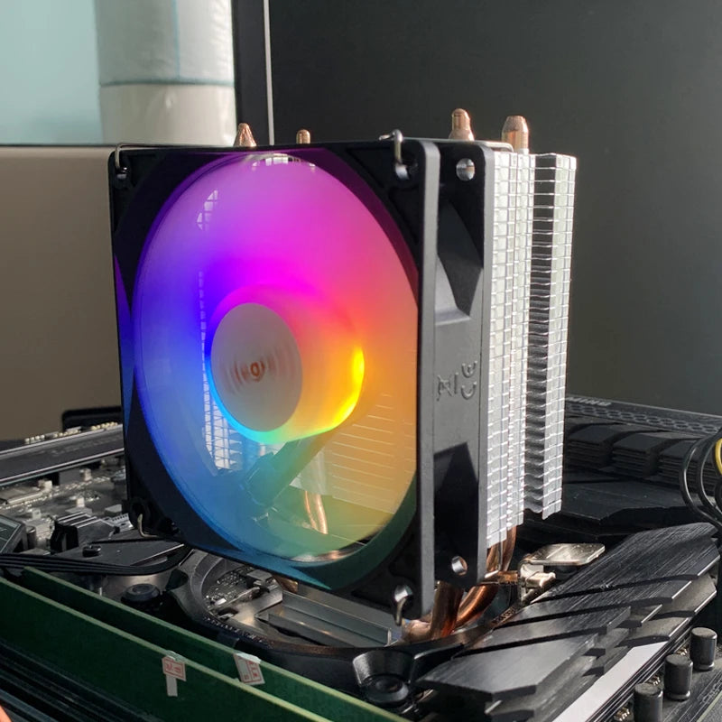 X99 CPU Air Cooler 2/4 Heat pipes 3PIN/4PIN Quiet CPU RGB Cooling Fan For Intel LGA 775 1366 1151 1155 1200 1700 2011 AM4 AM5