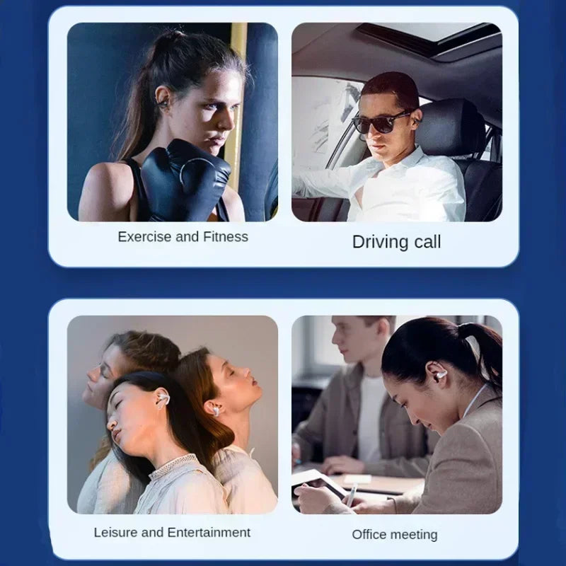 T75 Bluetooth headset 5.3 wireless bone conduction headset clip-on music sports game headset