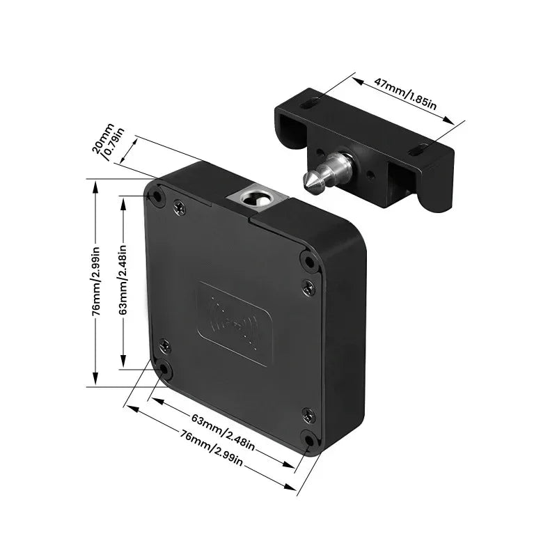 Tuya Bluetooth Smart Wood Cabinet Lock App Remote Control Monitoring Keyless IC Card Unlock Door Locker Furniture Drawer