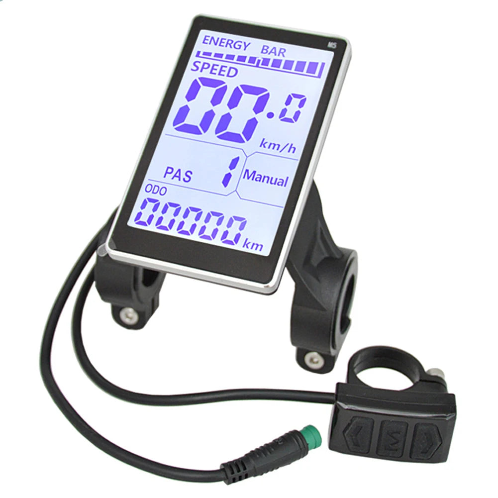 E-bike Display 24-48V Electric Bike LCD Display Meter Waterproof Electric Scooter Panel Screen for Mountain Electric Bike Parts