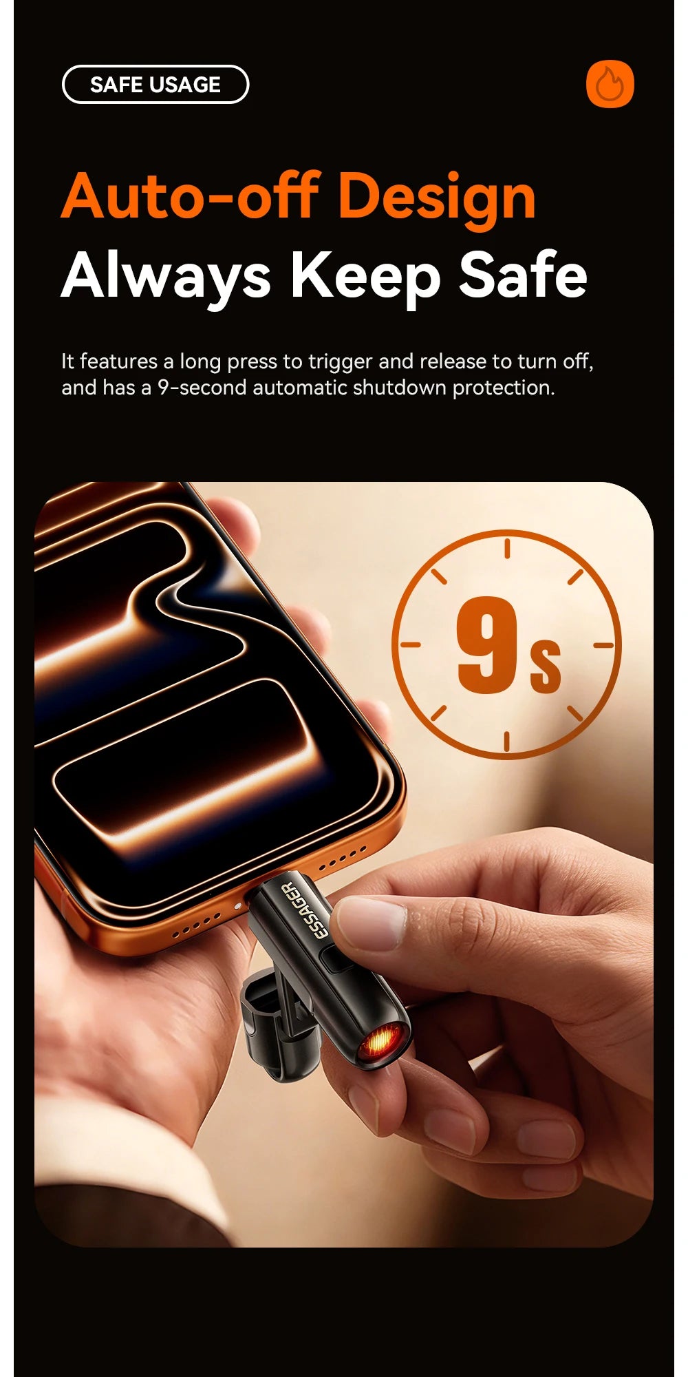 Essager 2-in-1 Type-C Portable Mini Cigarette Lighter with Air Blowing Function Outdoor Safety USB-C Adapter