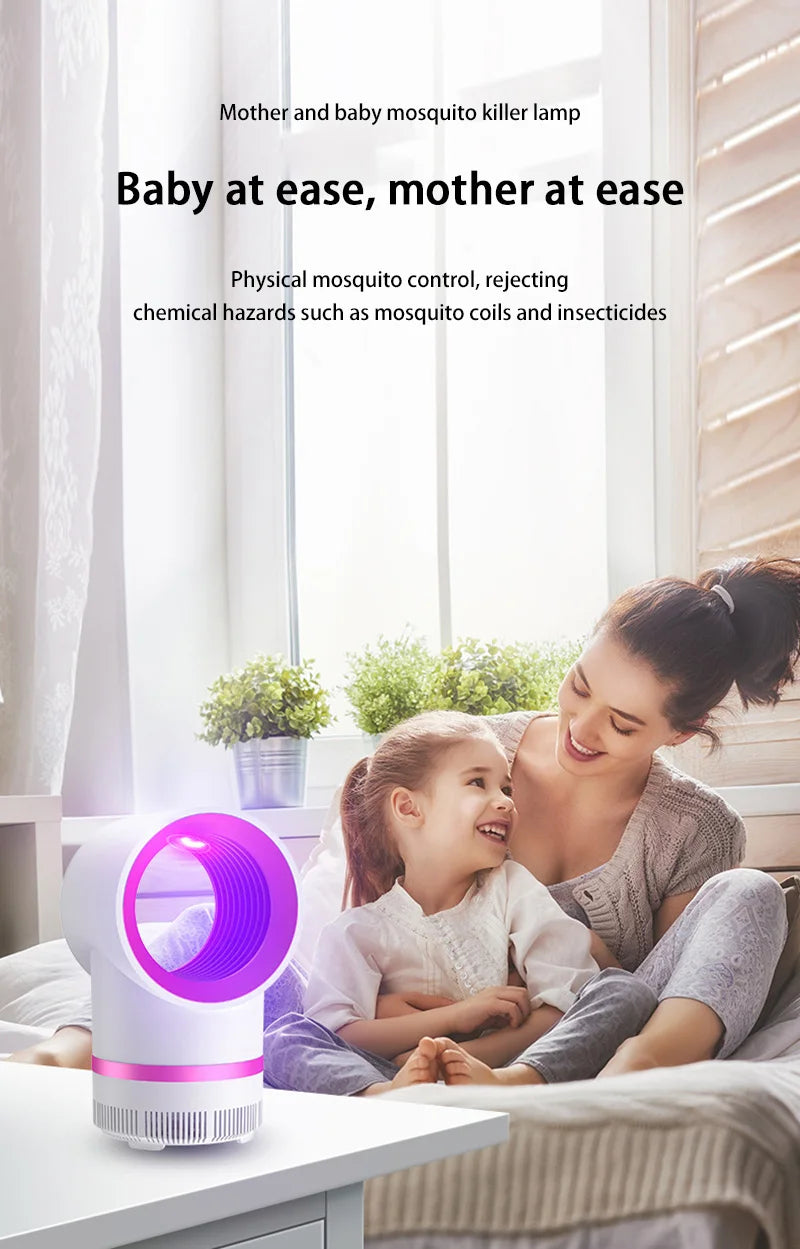 New Plug in Type Mosquito Light Portable Physical Trapping Electric Mosquito Trap Lndoor Mosquito Killer Lamp With USB Cable
