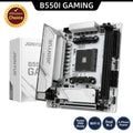JGINYUE B550I GAMING ITX Motherboard White PCB AM4 for AMD Ryzen 5000/4000 DDR4 WiFi 6 Dual M.2 PCIe 4.0 Gaming Mainboard