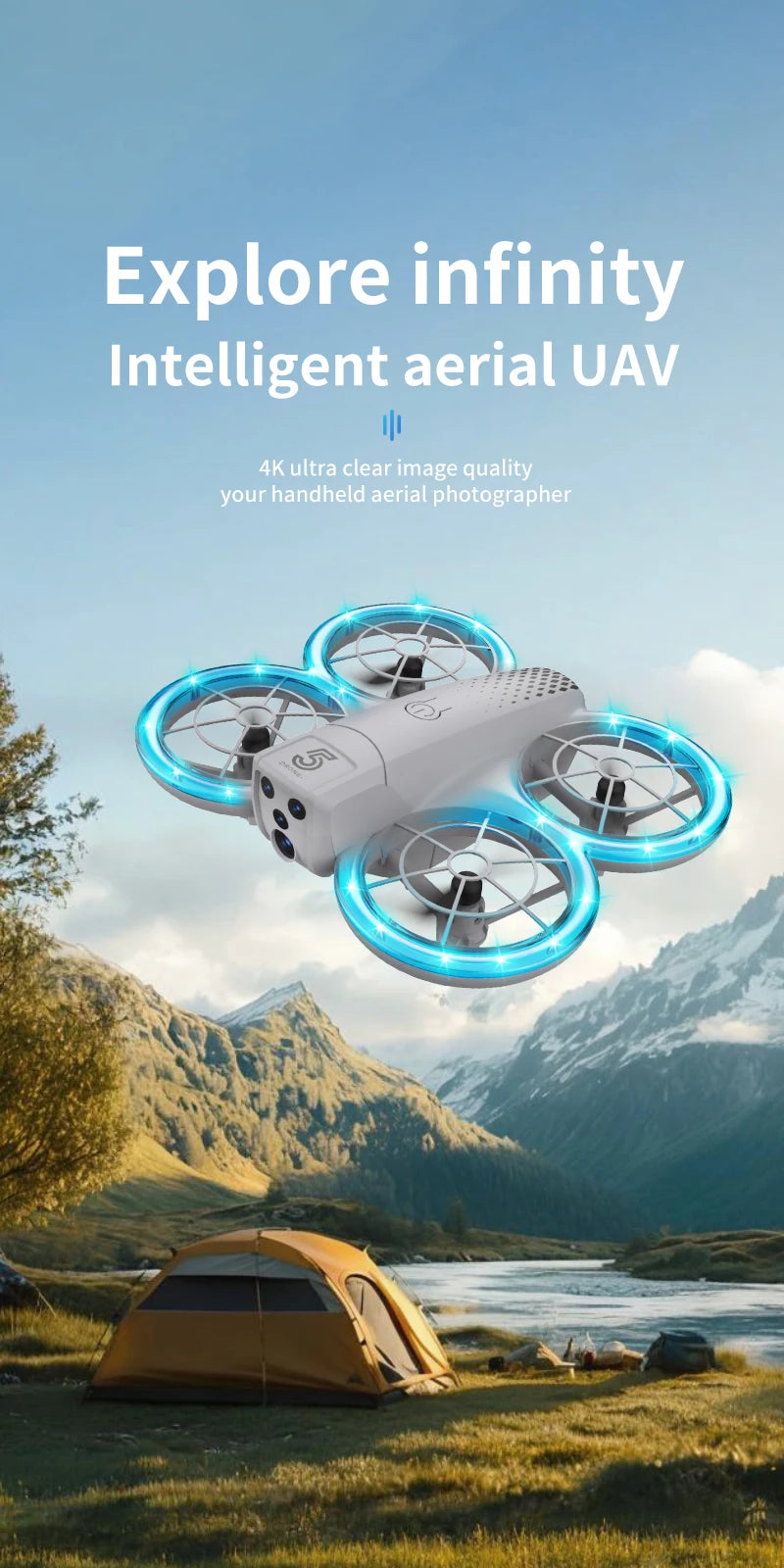 Mini Drones Children Toys 2.4G Rc Quadcopters with Camera Racing Drone Remote Control Aircraft LED Lights Rc Drone Toys for Boys