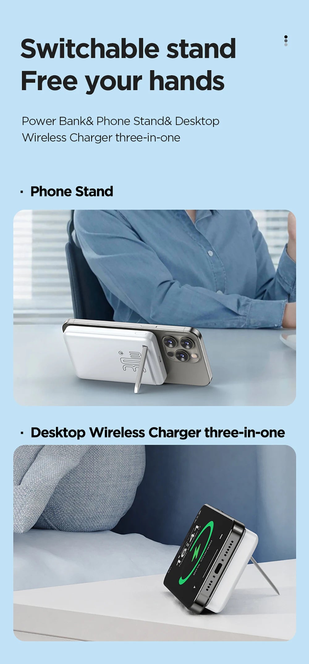 PISEN PD 30W Qi2 15W Wireless Magnetic Power Bank 10000mAh With Stand Fast Charging CCC Powerbank For MagSafe iPhone 17 16 15 14