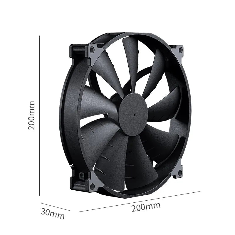PHANTEKS F200SP Black High Air Volume Computer Case Fan 200mm 4Pin PWM Quiet Cooling Fan FDB Hydraulic Bearings