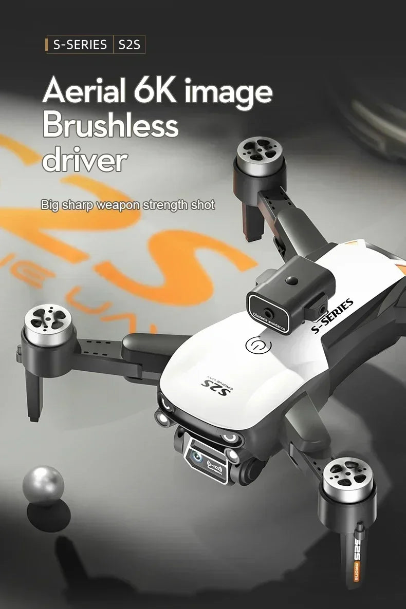 S2S Mini Drone 8K Professional HD Dual Camera Obstacle Avoidance Brushless Motor Foldable Rc Quadcopter Toys Gifts MIJIA