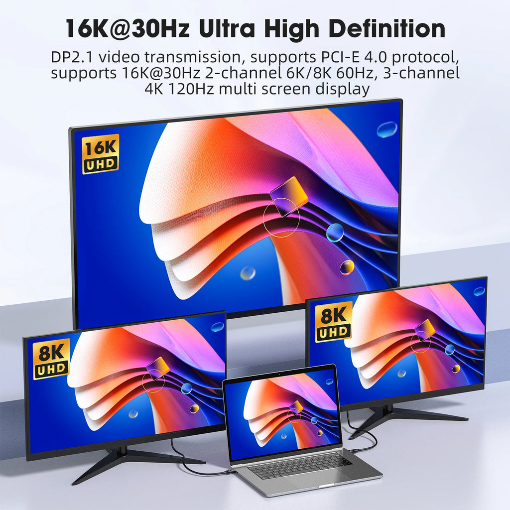 120Gbps Thunderbolt 5 Data Cable 240W 16K Compatible with Thunderbolt 4 USB4 Full-featured Transmission Fast Charging