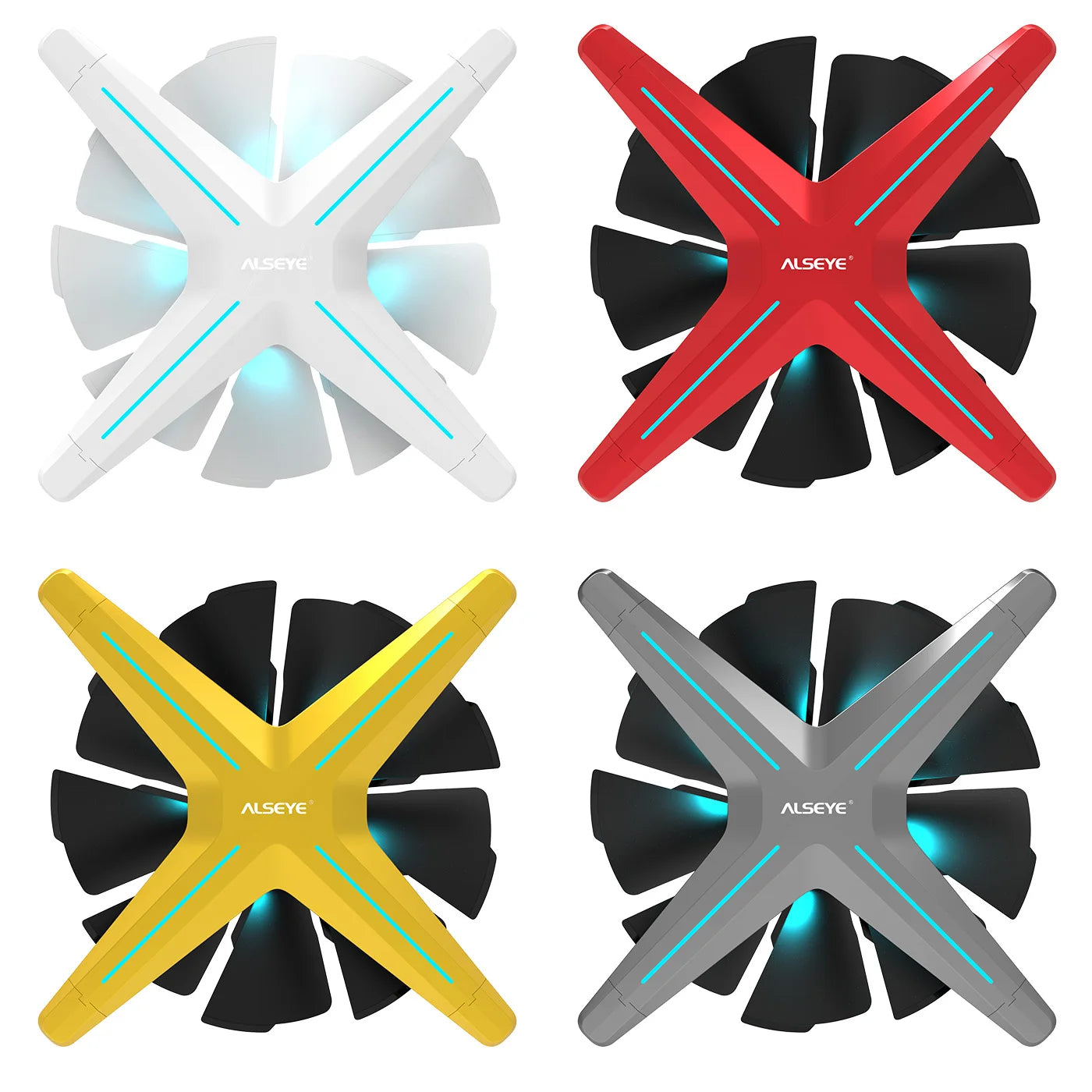 ALSEYE X12 Case cooling fan ARGB light synchronization PWM temperature control Silent frameless fan
