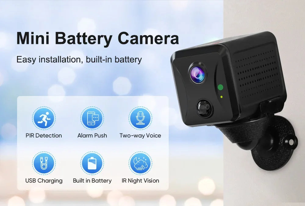 LS VISION 5MP Mini 4G Security Camera SIM Card Wireless Wifi Camera 3800mAh Camcorder PIR Human Detectioon Video Recorder Ubox