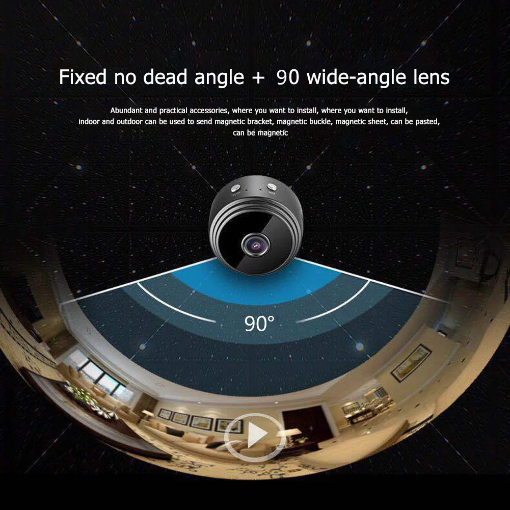 WiFi Mini Camcorders Night Vision 1080P HD Wireless IP Camera Motion Detection Wireless Security Camera Rechargeable for Indoor