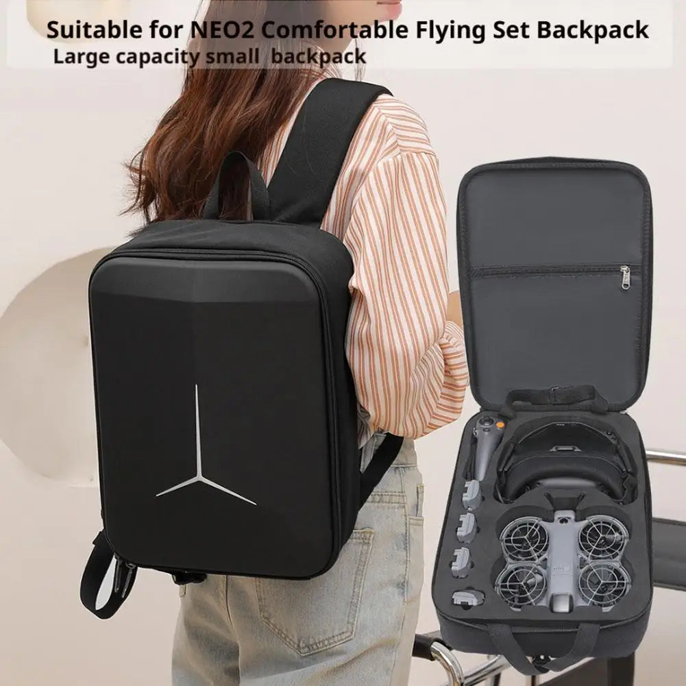Hard-Shell Backpack for Dji Neo 2 Motion Fly More Combo Drone Shockproof Protective Case Portable Storage Bag for Dji Neo 2