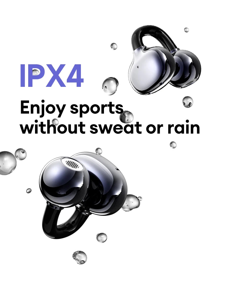 Lenovo LE302 OWS Ear Clip Earphones Wireless Bluetooth 6.0 Headset HD Call Touch Control Earbuds Low latency Gaming Headphones