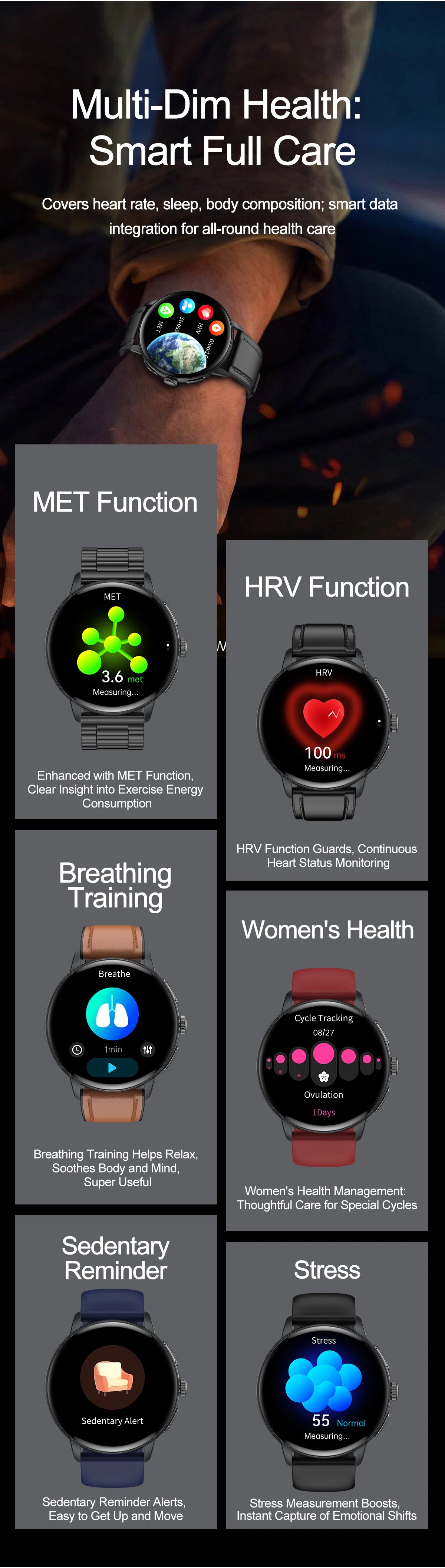 2026 New AI Accurate Diagnosis Body Fat Uric Acid BP ECG SmartWatch HD AMOLED Screen call Sport Health Smart watch For Men women