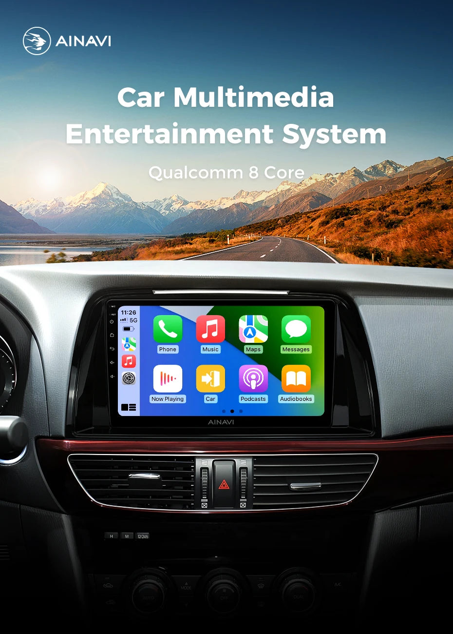 Ainavi Car Multimedia Player For Mazda 6 GJ Atenza 2013 2014 2015 Touring Sport GT wireless Carplay Android Auto 4G Wifi 2din