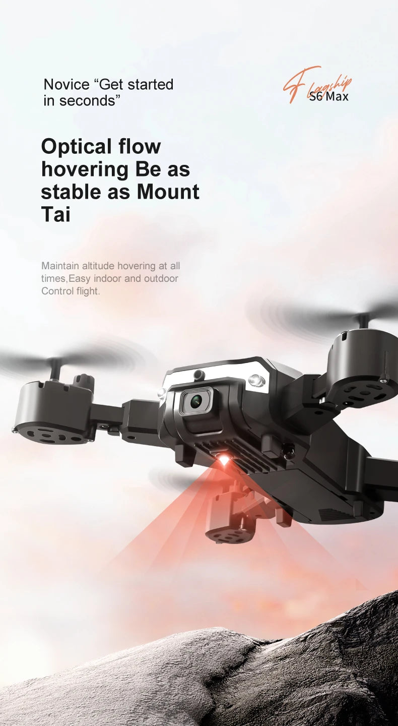 S6 Pro Mini Drone 8K 5G WIFI Professional HD Aerial Photography Dual Camera 360 Obstacle Avoidance Quadrotor Toy