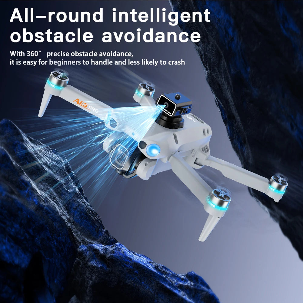 2026 New AE5 Drone 4K Professional Dual Camera Dron Optical Flow Localization 3-Sided Obstacle Avoidance Quadcopter
