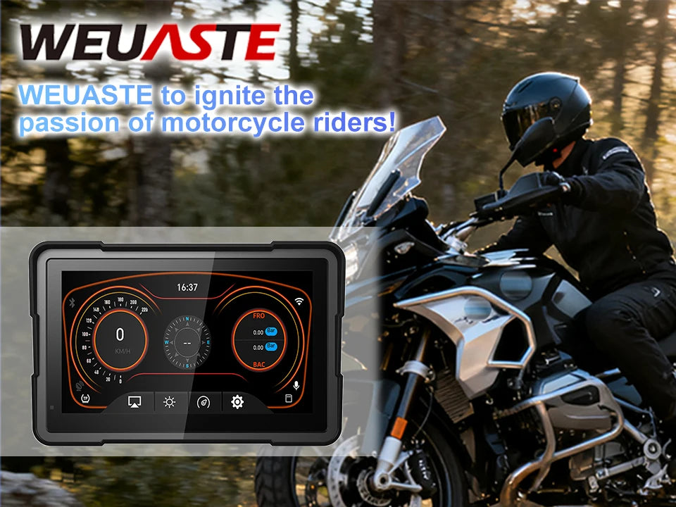 7 Inch Wireless CarPlay Moto Android Auto Portable Digital Motorcycle Dashboard GPS Navigation For BMW R1300GS R1250GS Screen