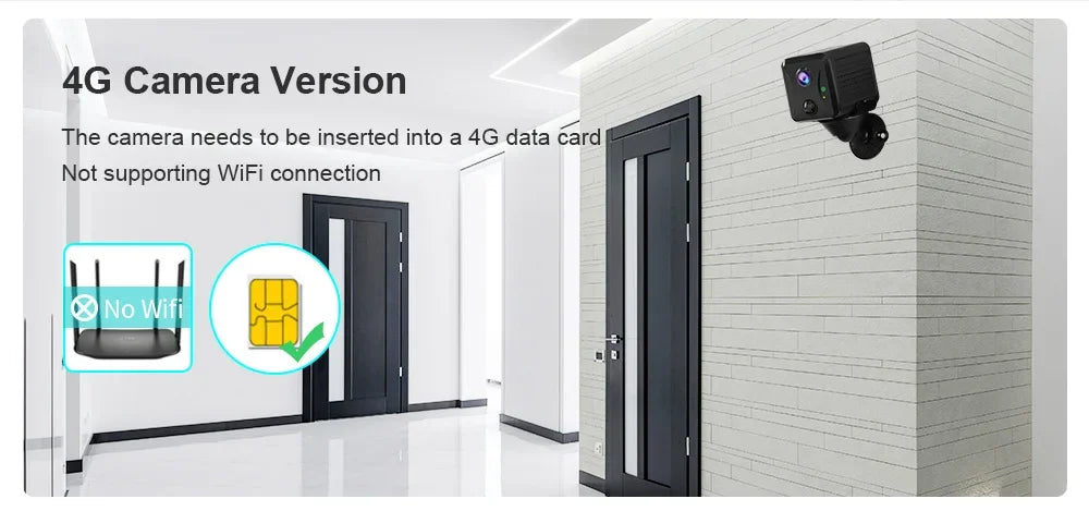 LS VISION 5MP Mini 4G Security Camera SIM Card Wireless Wifi Camera 3800mAh Camcorder PIR Human Detectioon Video Recorder Ubox
