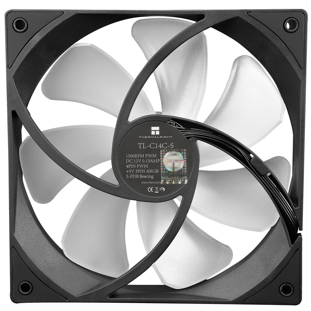 Thermalright TL-C14C-S 1/2/3/4/5PCS Computer Case Air Cooling Fan ARGB 140mm Pc Fans High Performance/LCP Noise Reduction 4PIN