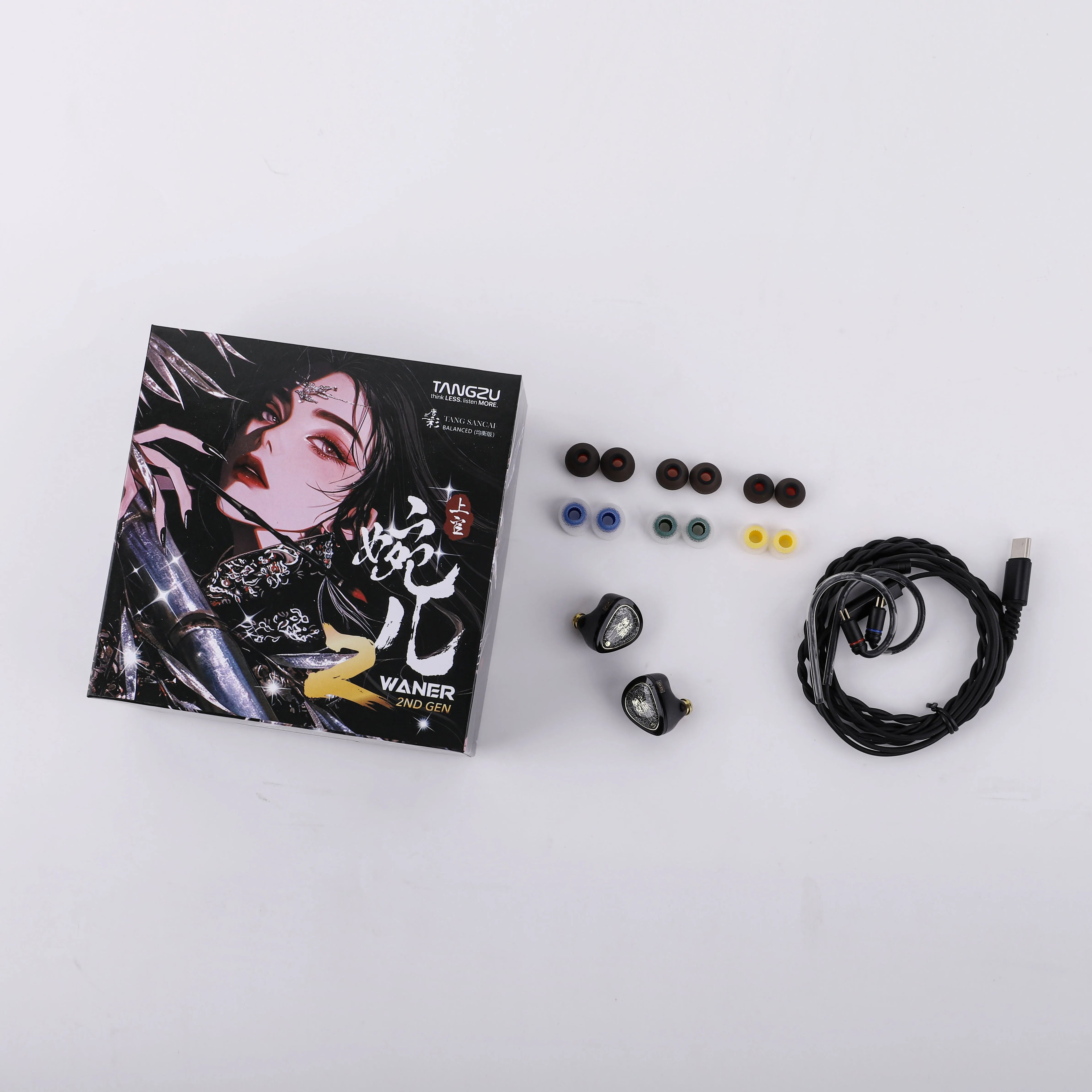 TANGZU Wan'er S.G II 10mm Dynamic Driver with PET Diaphragm IEM Earphones with 3.5mm/4.4mm/Type-C Options