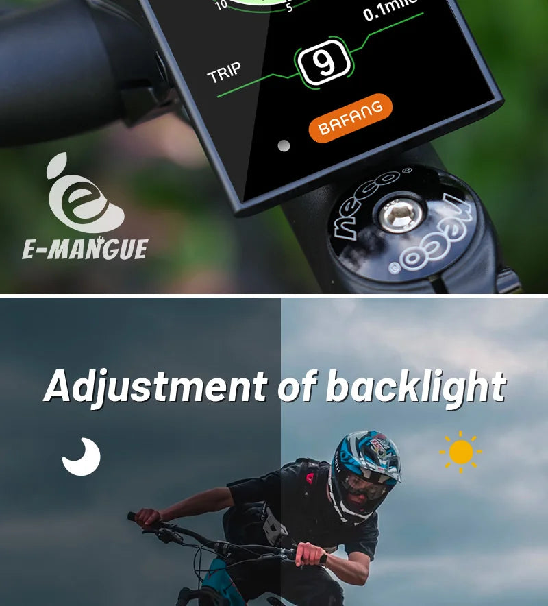 Bafang DPC18 Electric Bike Display with Speedometer USB Charging Port for Mid Drive Motor BBS01B BBS02B BBSHD Speedometer