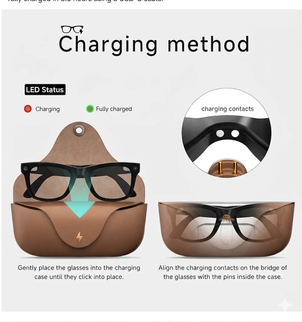 AI Smart Glasses NEW MT5 Ultra Real-time Translation Glasses 800W Pixel Camera Photo Video Recording Smart Wearable Devices