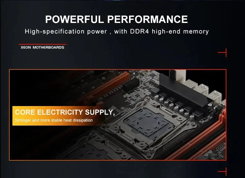 SOYO X99 Dual CPU Gaming Motherboard Set lntel Xeon E5 2680 V4&DDR4 64GB (4*16GB) LGA2011-3 M.2 NVME for Server Computer Host