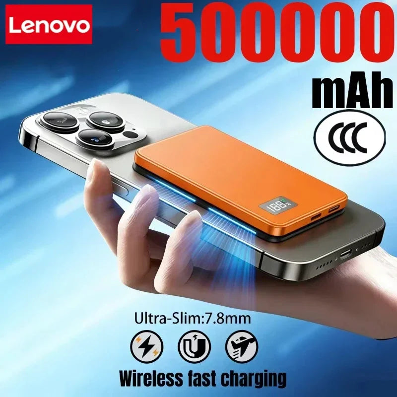 Lenovo CCC 10000mAh Slim Original Power Bank For MagSafe For Magnetic Wireless Fast Charging Portable Battery For IPhone IWatch