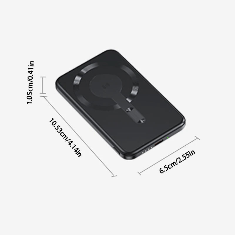 Thin Wireless Power Bank Magnetic PD20W 5000mAh Portable Fast Charging External Battery for Magsafe For iPhone 16 15 14 13