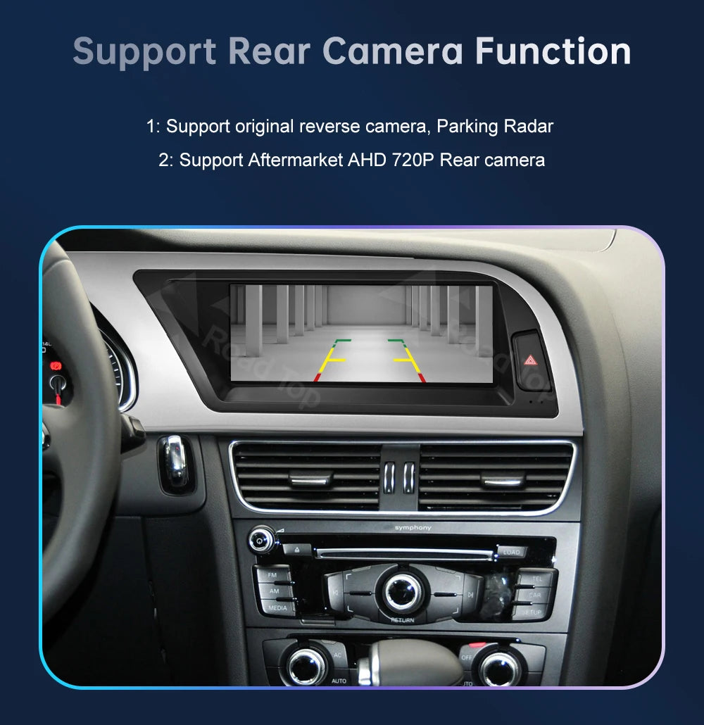 8.9 Inch 12.3"" Multimedia Display Touch Screen For Audi A4 S4 2009-2015 Airplay Miracast Function Wireless Carplay Android Auto