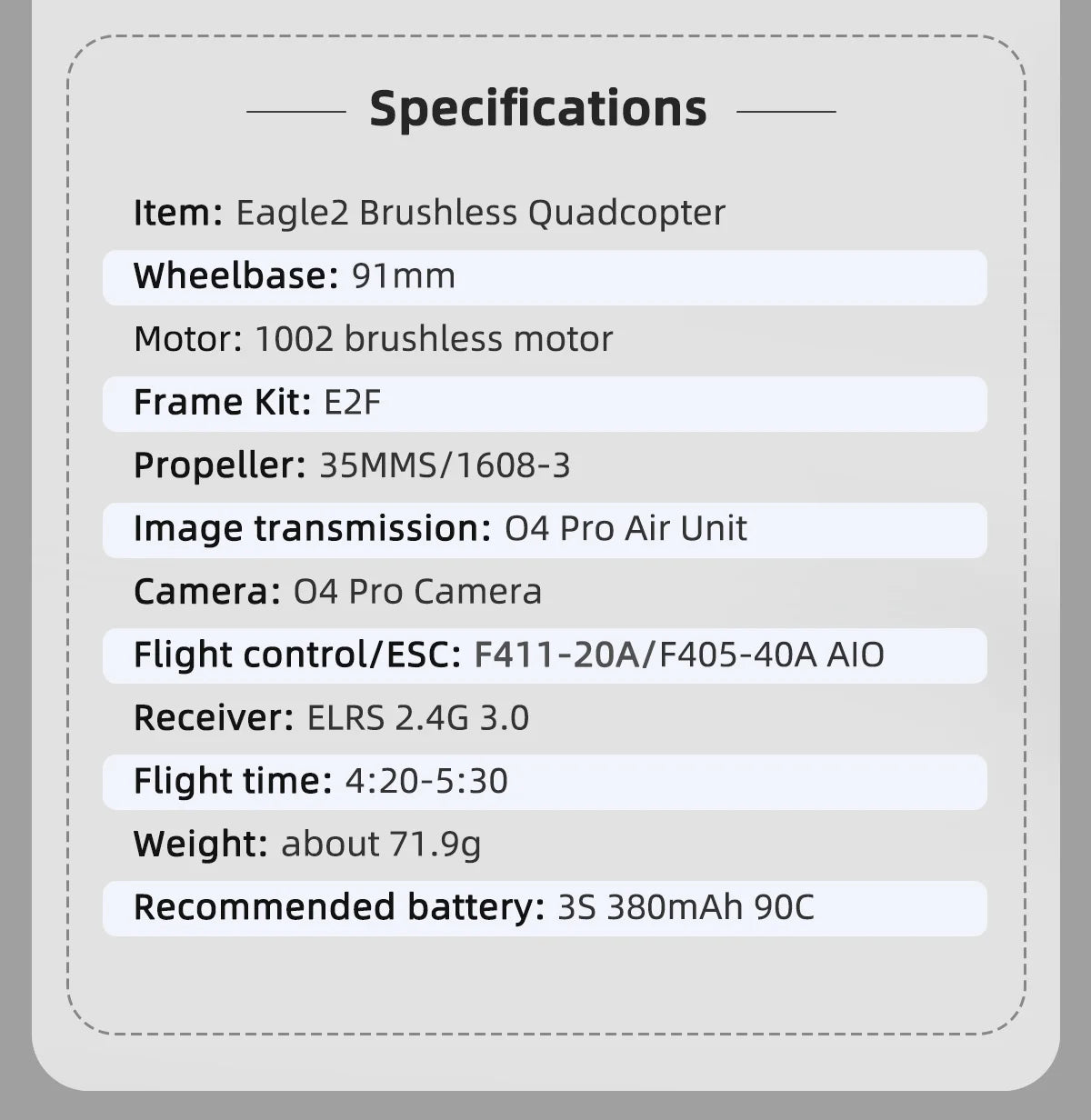 WalleFPV Eagle2 1.6inch Eagle 2 Brushless Quadcopter 2025 Mini Smart FPV RC Drones PNP / O4 PRO 4K 120FPS ELRS 2.4G FPV Drone