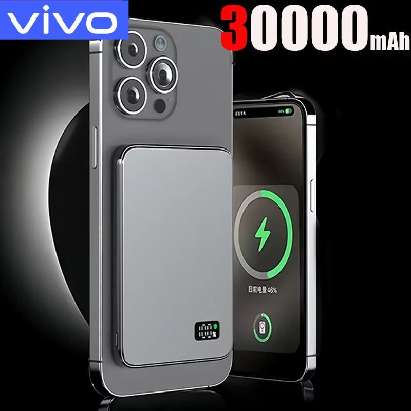 VIVO Magnetic Wireless 50000mAh Power Bank PD22.5W Super Fast Charging External Battery for Magsafe For iPhone Huawei Samsung
