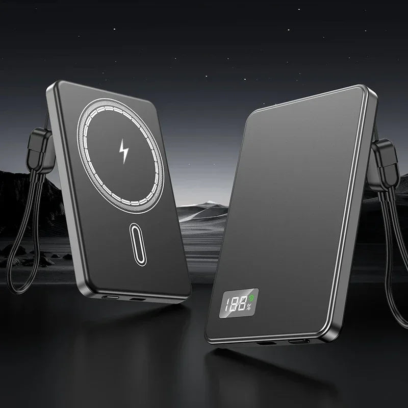 Lenovo 50000mAh Magnetic Power Bank PD 22.5W Fast Charging Portable Wireless External Battery for Magsafe for iPhone Samsung