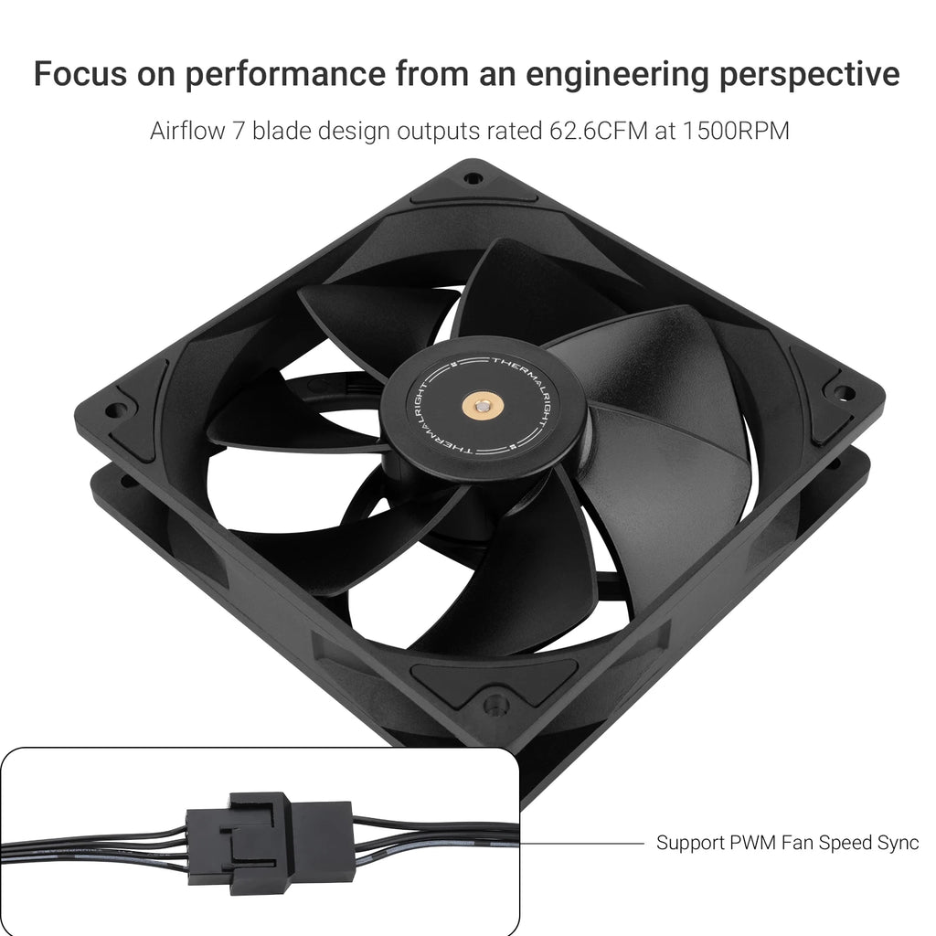 Thermalright 120mm Case Fan TL-G12/G12B/G12RB CPU Cooling Fan 120mm Silent-Balance Fan Reverse Airflow Design Fan