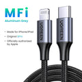 UGREEN MFi 20W PD USB C to Lightning Cable for iPhone 14 13 12 Pro Max Fast Charging for iPad Mini Phone Type C Cable